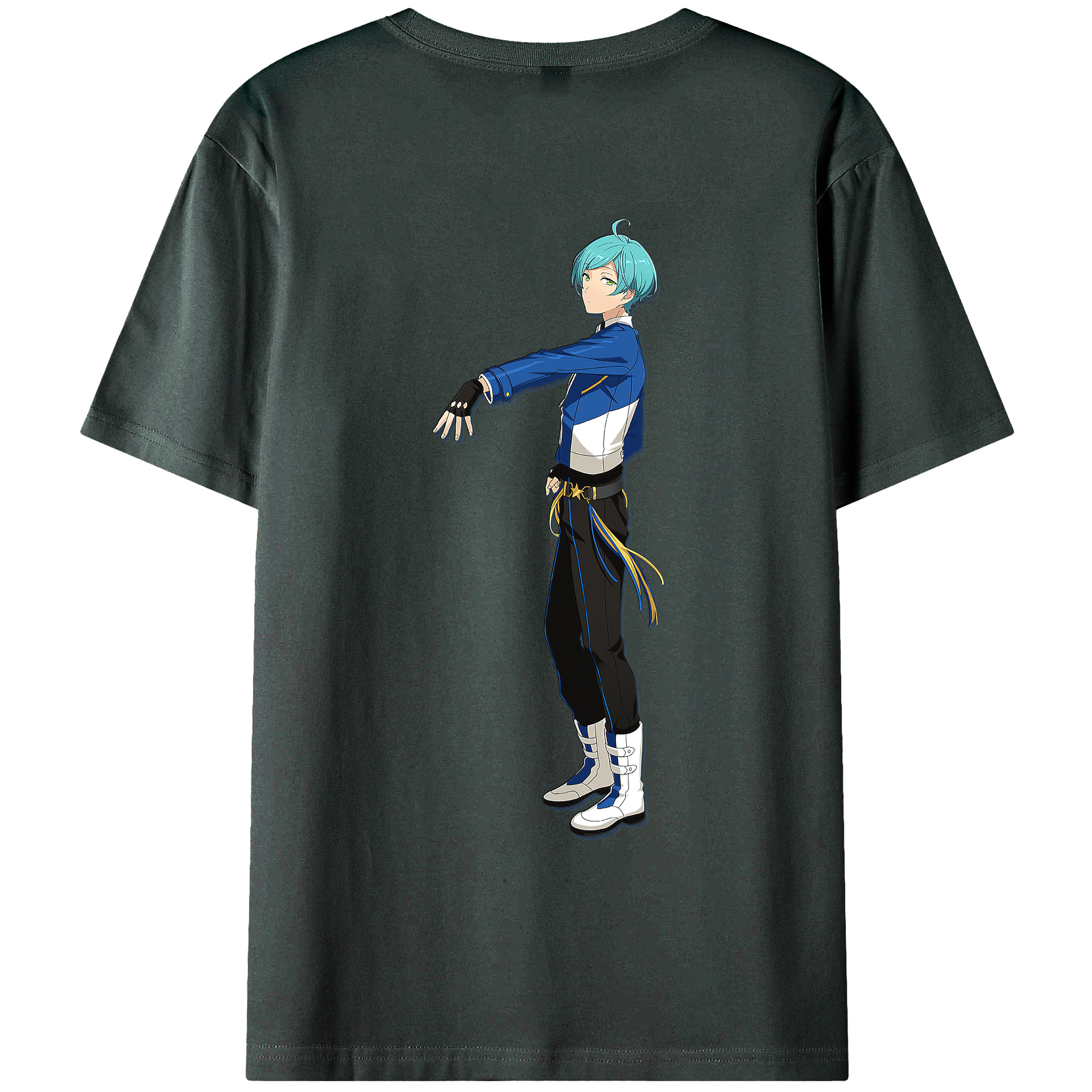 （画像用） あんさんぶるスターズ! Ensemble Stars 綿100％ メンズ半袖Tシャツ（バックプリント） 通気性